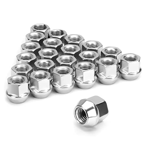 1/2"-20 Open End Bulge Acorn Wheel Lug Nuts, 20pcs 1/2 Cone Seat Lugnuts - size: 1/2"-20-20PCS