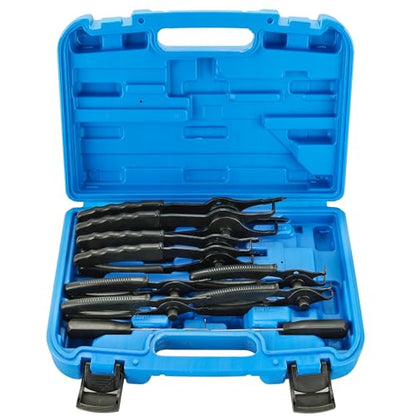 DASBET Snap Ring Plier Set 11PCS Straight & Bent Retaining Ring Pliers - color: Blue