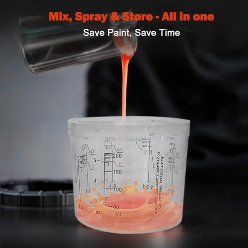 Paint Spray Gun Cups Disposable Paint Cup Liners Kit 6.76oz 50 Packs - size: 50pcs 200ml 6.76oz Cups