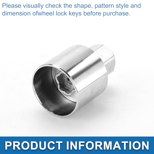 Car Wheel Lock Lugnut Type B Anti-theft Screw Nut Removal Key Socket for Land Rover Range Rover Evoque Freelander - style: Type B