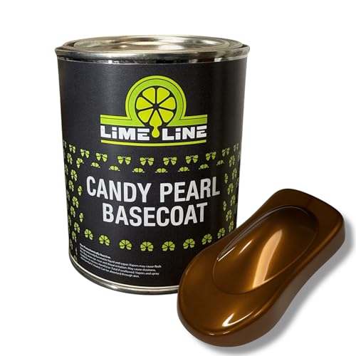 LiME LiNE Candy Pearl Basecoat – All-In-One Base, Pearl & Candy Color | Tri-Stage Look in One Step | Full-Coverage Candy Look: Must be Cleared with 2K Clearcoat (Rootbeer Brown, 1 Quart) - color: Rootbeer Brown, size: 32 Fl Oz (Pack of 1)