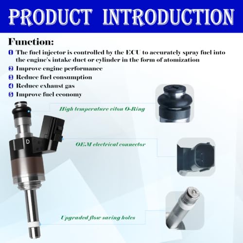 Set of 4 Upgraded Fuel Injectors Fit for Honda: Accord 2018-2021, CR-V 2017-2021, Civic Si 2017-2020, L4 1.5L Trubo, OEM # 160105PA305, 061605PA305, 1601059B315