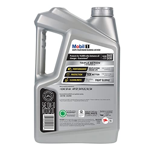 Mobil 1 Advanced Full Synthetic Motor Oil 10W-30, 5 Quart (Pack of 2) - size: 5 Quart (Pack of 2), style: Full Synthetic