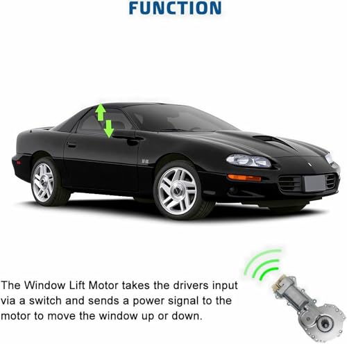 Front Power Window Lift Motor Replacement for 85-01 Chevy Astro 93-2002 Chevy Camaro 1985-2001 GMC Safari 1993-2002 Pontiac Firebird Replace# 11M24 742-101