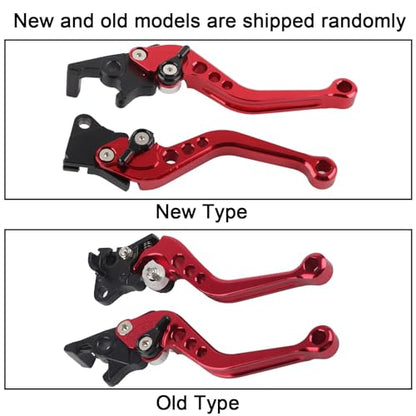 BAFOVY Zerone CNC Aluminum Motorcycle Brake and Clutch Lever Handles, Red - color: Red