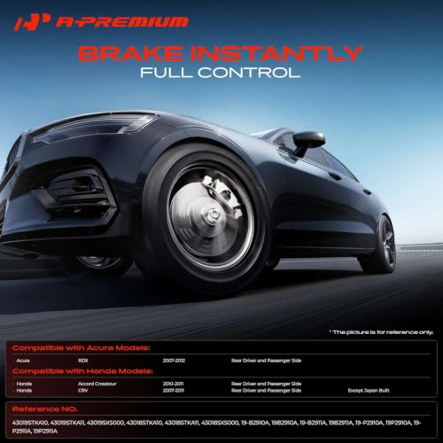 A-Premium Rear Left and Right Side Disc Brake Calipers with Bracket