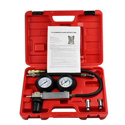 HFS(R) Cylinder Leak Detector,Engine Compression Diagnosis Test Kit,Cylinder Leakage Leakdown Leak Detector Engine Compression Tester for Piston Ring, Valve, Head Gasket