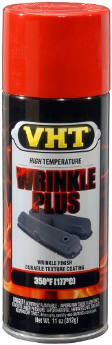 VHT SP204-6PK High Temperature Wrinkle Plus Paint – Red Spray Paint - 11 oz Aerosol Can, 6-Pack - color: Red, size: 11 Fl Oz (Pack of 6)