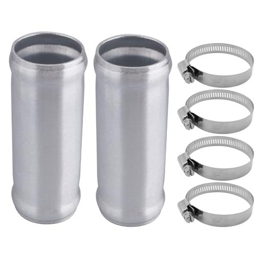 AC PERFORMANCE OD 1.5" Aluminum Tube Hose Joiner 2PCS with Clamps - size: 1.5" (38mm) - 2PCS