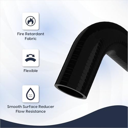 Endure 90 Degree Silicone Elbow Intake Hose 4-Ply, 1.5"(38mm) - Black - color: Black, size: ID - 1.5Inch(38mm)