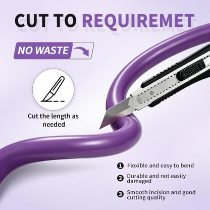 5/16" ID-5Ft(ID 8mm) Heater Hose Enhanced Double Reinforcement - color: Purple, size: 5/16" ID-5Ft(ID 8mm)