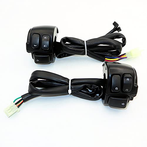 Control Switches Handlebar Wire Harness Horn Turn Signals Light On/Off Switch for Harley 1996-2012