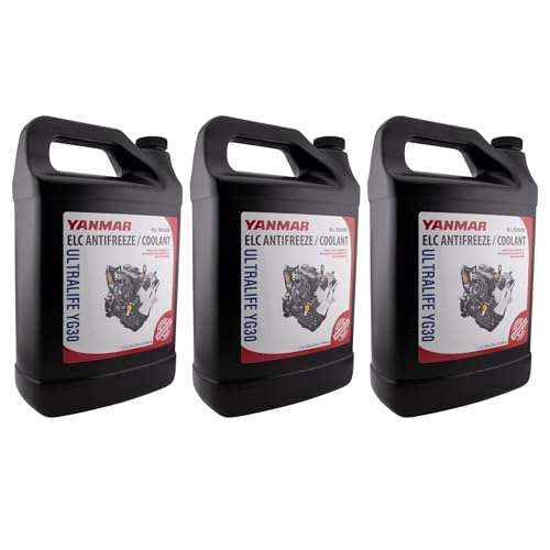 YANMAR YG30R Genuine Ultralife ELC Antifreeze/Coolant, 50/50 Pre-Diluted Ready to Use, Nitrite Free Extended Life Red Coolant, 1 Gallon (3.78 L) Pack of 3, Contains a Bittering Agent