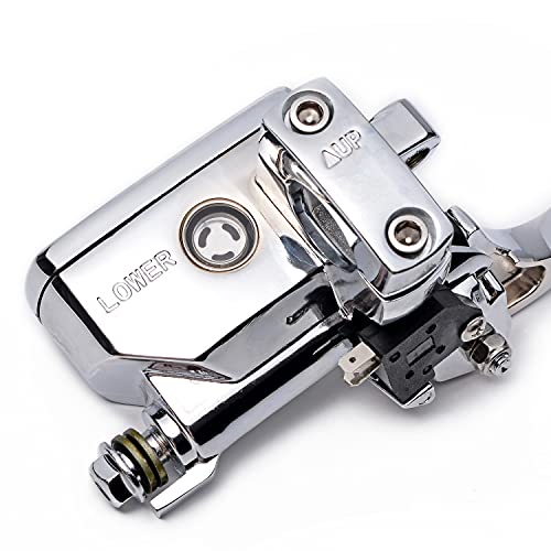 AMOPA Compatible with 1996-2012 Harley 1'' Handlebar Softail Dyna Sportster V-Rod Motorcycle Horn Turn Signal Head Light Switch with Harness & Hydraulic Brake Master Cylinder Clutch Levers