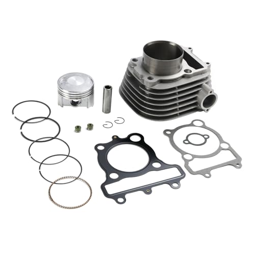 67mm Cylinder Piston Gasket Top End Rebuild Kit for Yamaha TW200 Trailway 1987-2024 YFM200 Moto-4 1985-1989 YTM200 Tri-Moto 1983-1985 - Replaces 21V-11310-00 36X-11631-00-A0 1NU-11181-00