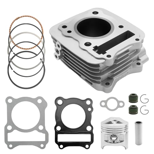 57MM 125cc Cylinder Piston Ring Gasket Kit, Replacement for Suzuki DR-Z125 DRZ125 1994-2021, Replacement for Kawasaki KLX125 KLX 125 2003-2006
