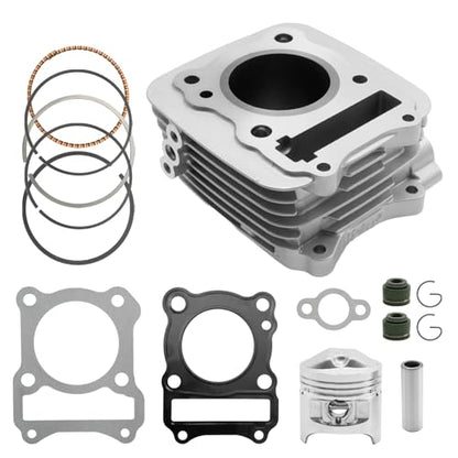 57MM 125cc Cylinder Piston Ring Gasket Kit, Replacement for Suzuki DR-Z125 DRZ125 1994-2021, Replacement for Kawasaki KLX125 KLX 125 2003-2006
