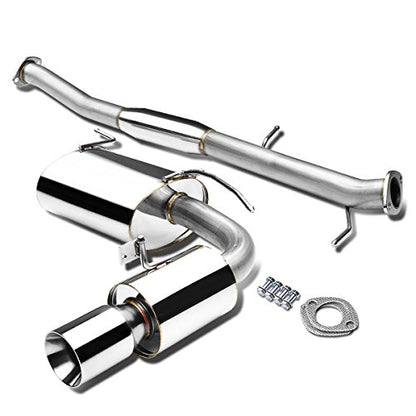 Auto Dynasty 3.5" Rolled Catback Exhaust Tip System For 1990-1997 Mazda