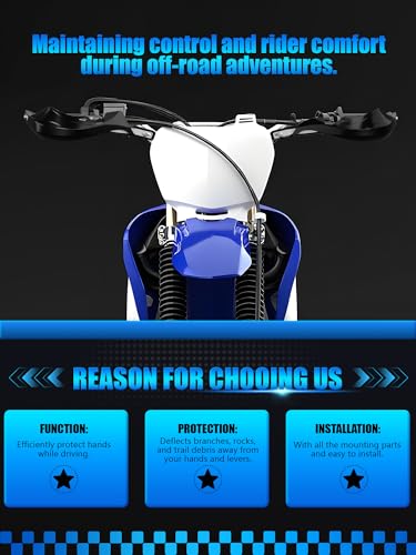 JFG RACING Dirt Bike Handguards Universal for 7/8" and 1 1/8" Handle Bar - color: black
