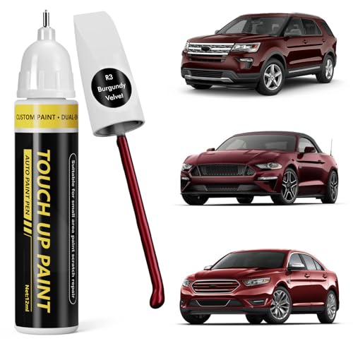 (Burgundy Velvet (R3) Car Touch Up Paint For Ford - color: Burgundy Velvet (R3) for 2024 ford F-150, 2024 ford F-150 Lightning, 2025 Escape, 2024 Transit, 2024 Bronco, 2024 Bronco Sport, 2024 Edge, 2024 Maverick, 2025 Mustang, 2024 Ranger, 2024 Expedition