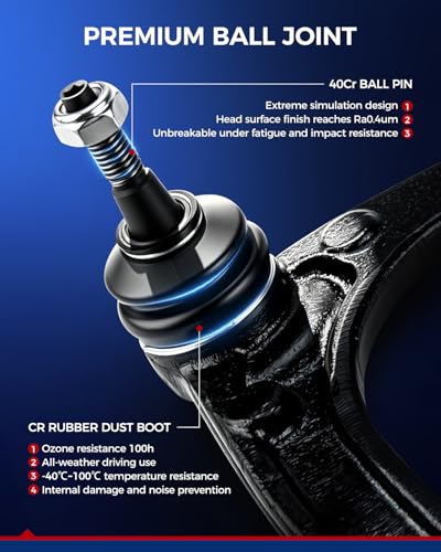 KAX Upgraded 12pcs Front Upper Control Arms Suspension Kit for Jeep Grand Cherokee 2005-2010, for Commander 2006-2010, Upper Control Arms, Ball Joints, Sway Bar Links, Tie Rods & Boots K620188 K80629 - size: Jeep Grand Cherokee 2005-2010