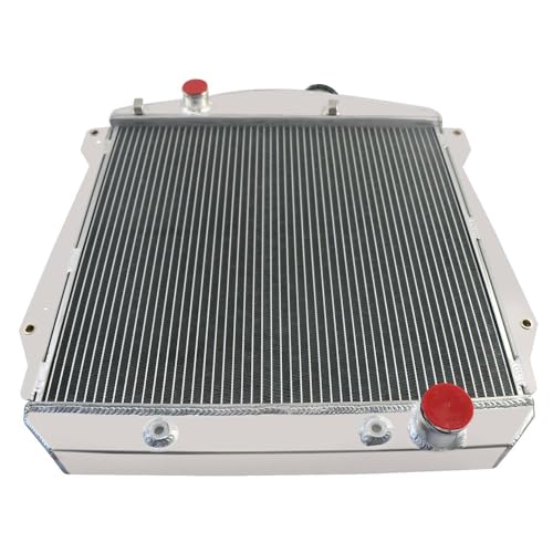 4 Row Aluminum Radiator Compatible with 1943-1948 Chevy Fleetline/Fleetmaster Sedan Coupe/Stylemaster V8 1944 1945 1946 1947 62mm Core Thickness Radiators