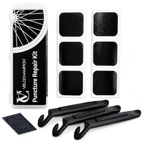 VeloChampion Self Adhesive Bike Puncture Repair Kit with Tire Levers