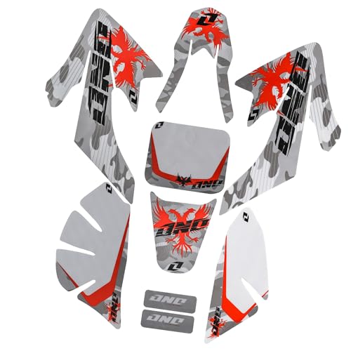 Complete Graphics Decals Stickers Kit for CRF50 XR50 CRF 50 XR 50 Plastics Fairing SDG SSR 107 110 125CC Thumpstar Atomik Dirt Pit Bikes Motorcycle SSR110 SSR125 Coolster (KWTG020) - color: Kwtg020