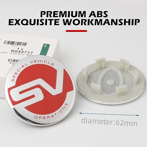 2.44인치/2.44 in / 62mm 휠 허브 센터 캡, ABS 소재 -SV 레드 - color: SV 레드
