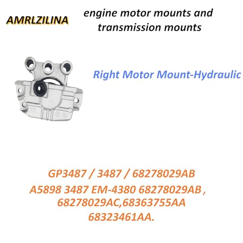Engine Motor Transmission Mount Kit for Compass 2017-2022 - size: 2017-2022 Jeep Compass 2.4L 6 Speed