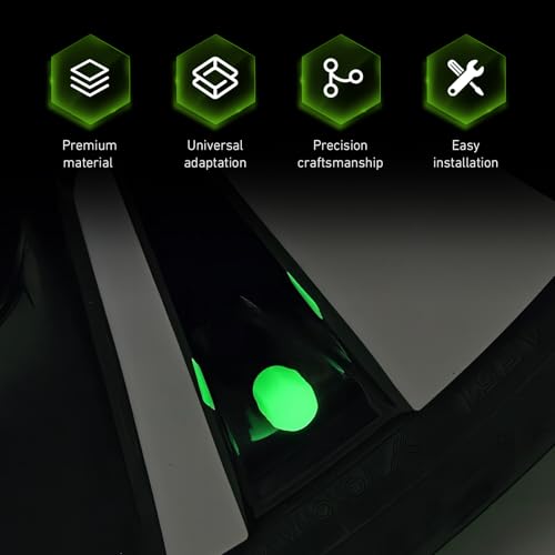 20 PCS Fluorescent Tire Valve Stem Caps, Glow in The Dark Tire Valve Caps, Cool Luminous Tire Air Cap, Universal Wheel Air Covers for Cars Motorcycles SUV Trucks Bikes (Green) - color: Green