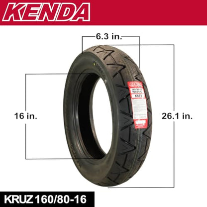Kenda Kruz K673 150/80H-16 Rear Motorcycle Tire - size: 150/80/16