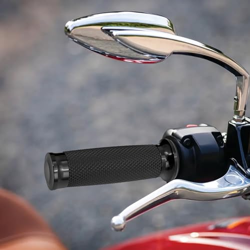 1 Inch Cable Throttle Handlebar Grips Motorcycle Hand Grips - color: #5 Black
