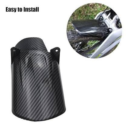 Motorcycle Imitation Carbon Fiber Rear Shock Fender Mudguard Fender Protector Mud Guard Cover Plastic Mud Flap For Light Bee X S X160 X260 Pit Dirt Bike Electric Bike - size: Carbon Fiber 1