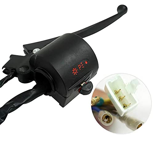 7/8" 22mm ATV Motorcycle Handlebar Control Switches with Brake Clutch Master Cylinder Left Right for Horn Button Turn Signal Electric Fog Lamp Light Start Kill Warning Light Honda JH70 JH90 Black