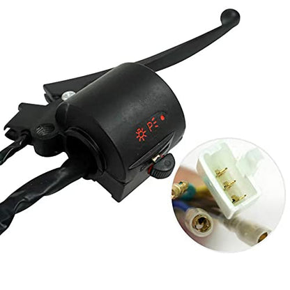 7/8" 22mm ATV Motorcycle Handlebar Control Switches with Brake Clutch Master Cylinder Left Right for Horn Button Turn Signal Electric Fog Lamp Light Start Kill Warning Light Honda JH70 JH90 Black