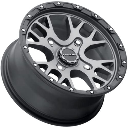 Vision 545 Rocker UTV 14x7 4x156 +38mm Gunmetal Wheel Rim 14" Inch
