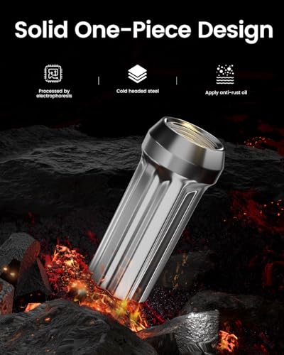 GAsupply 14x2 Lug Nuts Spline, 2" 50mm Tall, Conical Seat, 24PCS+ 1 Key - color: Silver, size: M14x2.0, style: 24 Pack- 2" Tall