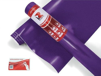 RVINYL Avery Dennison SW900 566-M Satin Purple Metallic Supreme Wrapping Film Vinyl Vehicle Car Wrap Sheet Roll - (12in x 60in w/Application Card) - color: Satin Purple Metallic, size: 1ft x 5ft