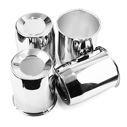 4Pcs 5.15" OD 6.42" H Push Through Trailer Wheel Center Cap for Rim - color: Chrome, size: 5.15" Hub 6.46" H