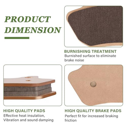 LOCOPOW Sintered Brake Pads Front and Rear for Harley Davidson Softail, Heritage Classic, Fat Boy, Dyna Electra Glide,Sportster XLH883R/2000 2001 2002 2003 2004 2005 2006 2007