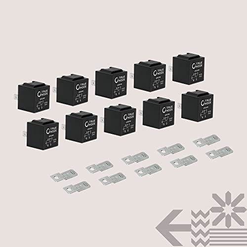 True MODS 10 Pack Bosch Style 5-Pin 12V Relay Kit SPDT 30/40 Amp Automotive - size: 10pc - Bosch 5-Pin Relays