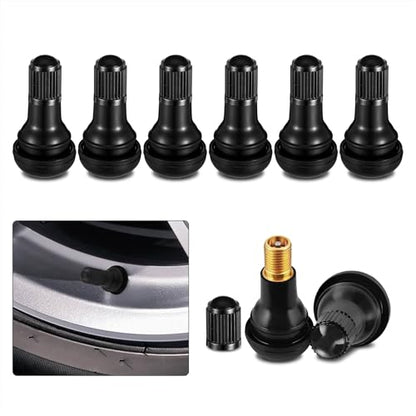 TR412 Rubber Snap-in Tire Valve Stems, Tubeless Valve Stems, 8PCS - color: TR412