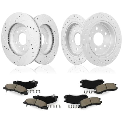 Betthand Brakes and Rotors Fit for 06-10 Chevy Impala, 06-07 Monte Carlo - size: 580403*2+580401*2+D1159-8269+D698-7387