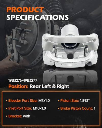 GAHA 19B3277 19B3276 Rear Right Disc Brake Caliper Assembly w/Bracket - color: 19B3276+19B3277