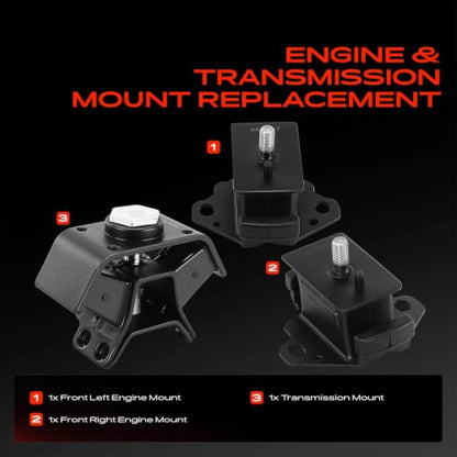 A-Premium Engine Motor Mount and Transmission Mount Kit, Set of 3
