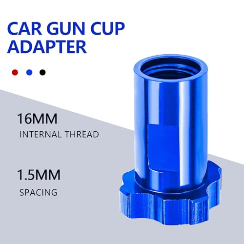 Hovom Car Spray Gun Cup Adapter, M16×1.5 Female Adapter, Blue - color: Blue+Internal Thread