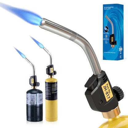 Propane Torch Head with Trigger-Start Ignition, Adjustable Heat - color: Black