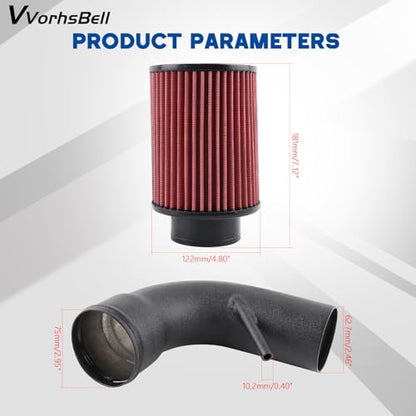 Cold Air Intake Kit for VW Golf/MK7 1.4T Audi A3/Q2/Q3(EA211) - size: VW Golf/MK7/Jetta AUDI A3/Q2/Q3 1.4 EA211