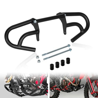 CRF300L/250L 21-25 Crash Bar Compatible with CRF300L 2021-2025 CRF250L 2022-2025 Motorcycle Engine Guard Highway Crash Bar Bumper Frame Falling Protector Steel Split Style (Black) - color: Black
